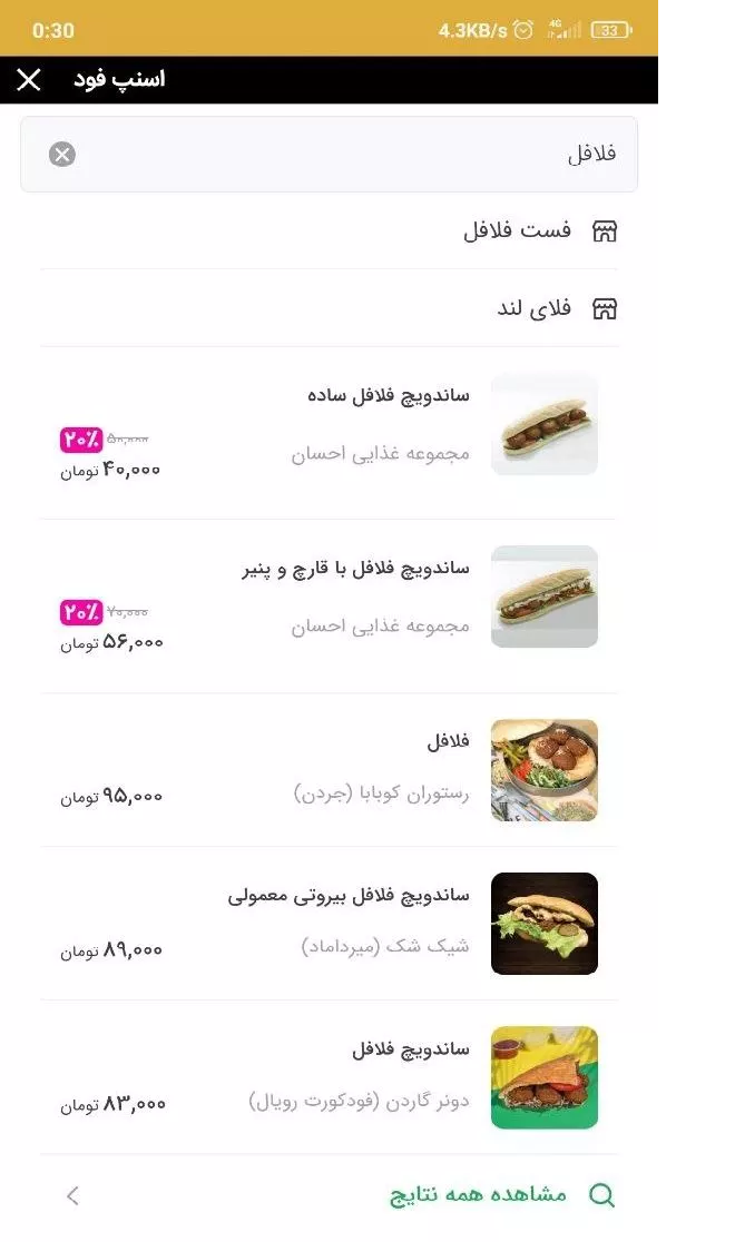 دیگر فلافل هم نمی توان خورد! / رشد عجیب قیمت این ساندویچ محبوب